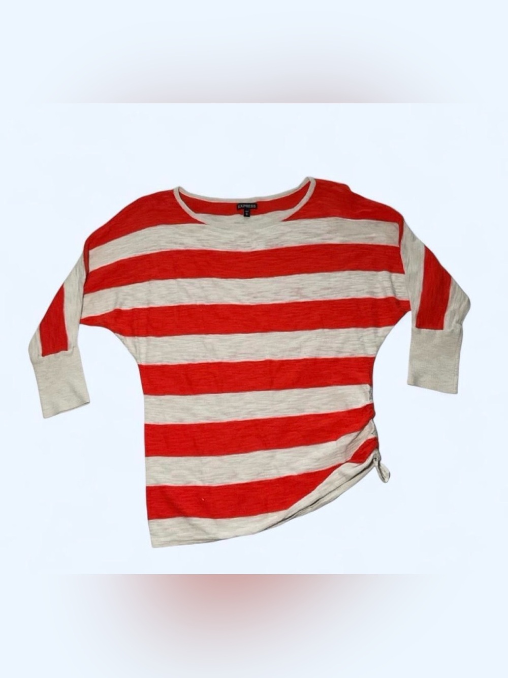 Express red and white striped long sleeve shirt size M
